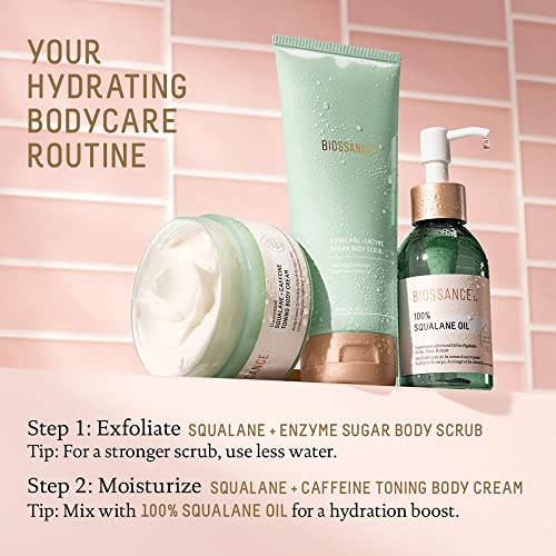 BIOSSANCE 100% Squalane Oil - Vegan Face & Body Oil Moisturizer - 3.3 oz