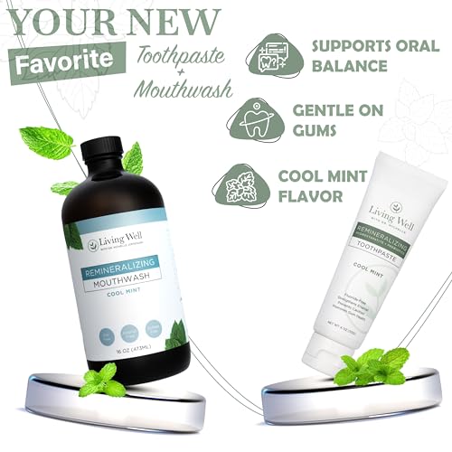 Remineralizing Oral Care Bundle, Mint Toothpaste + Mint Mouthwash