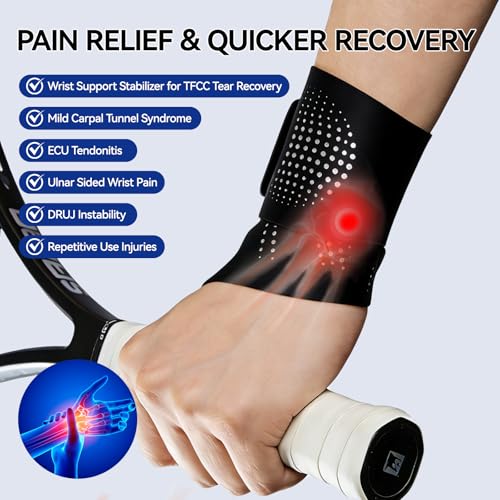 Ultra-Thin Wrist Brace Support for Carpal Tunnel, Black One Size