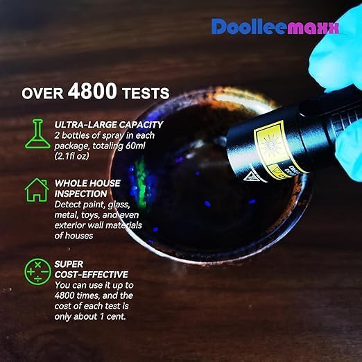 Lead Paint Test Kit | Up to 4800 Uses| Lead Test Kit for Paint, Ceramics & More | Lead Test Refill | UV Light Visible | Home Safety & Easy to Use (Lead Test Kit) - BeesActive Australia