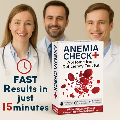 Iron Deficiency Test Kit at-Home – Self-Testing Iron Level for Men, Women, Adults, and Children