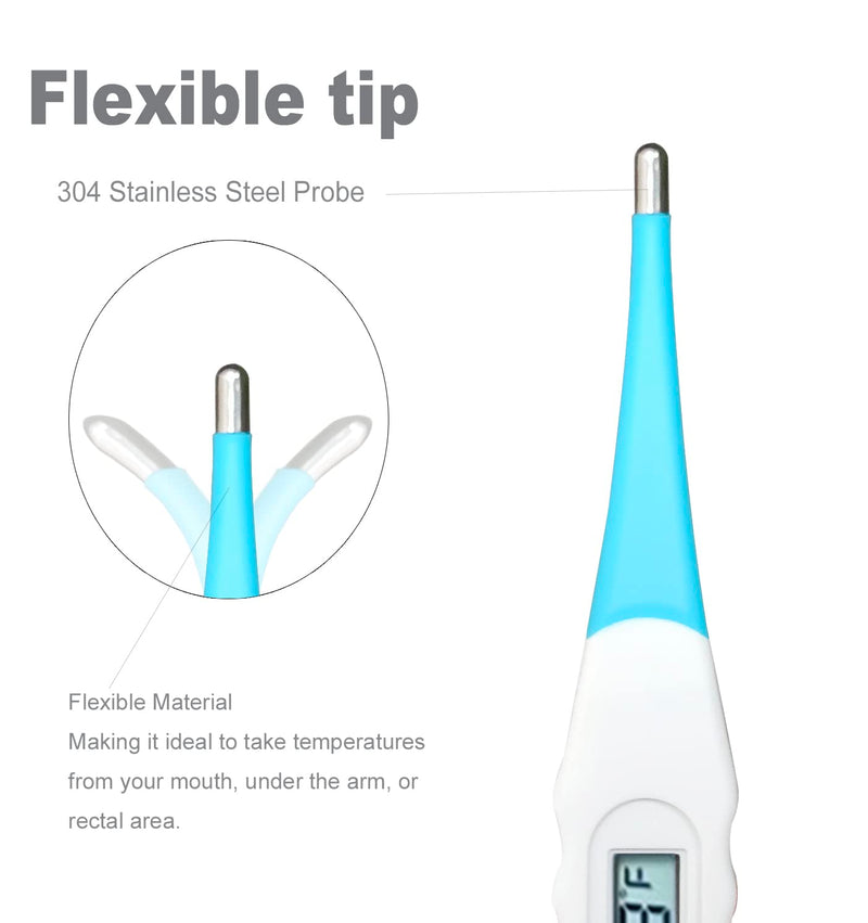 Oral Thermometer, Digital Thermometer for Oral, Rectal or Under Arm Use (A, Pack of 4) - BeesActive Australia