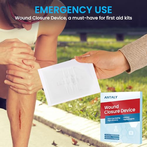 Wound Closure Strips, Zip Stitch Laceration Closure Kit, 6PCS 3-Straps