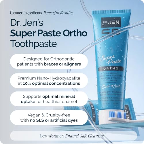 Dr. Jen Ortho Super Paste Toothpaste, 10% Nano Hydroxyapatite