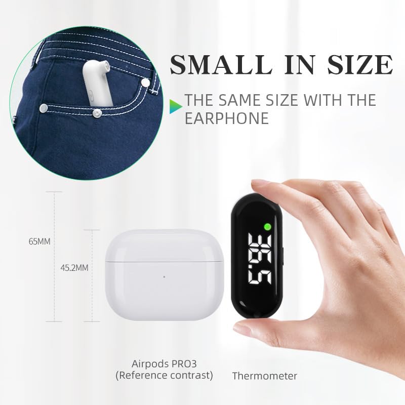 Medical Forehead Thermometer, Rechargeable Thermometer for Adults and Kids, Portable Infrared Digital Thermometer with Fever Alarm and LCD Display, Fast Accurate 1s Instant Results (Black) BLACK