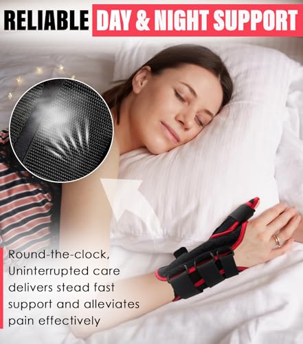 MAXAR Advanced Wrist Brace with Thumb Spica Splint, Providing Effective Support for Dequervains Tendonitis, Carpal Tunnel, and Arthritis Pain, Best Wrist Brace with Thumb Stabilizer (Left Hand, S) Small Left Hand