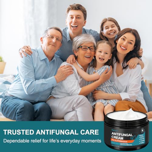 Antifungal Cream for Jock Itch, Athlete’s Foot & Ringworm – 1% Clotrimazole Cream, Relieves Burning, Scaling, Itching & Cracking, Ringworm Treatment for Humans (3.5 Ounce) 3.5 Ounces