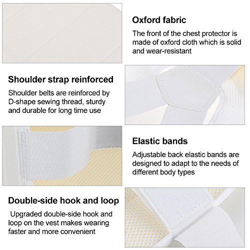 VGEBY1 Taekwondo Chest Guard, Unisex Adult Child Taekwondo Karate Chest Guard Vest Boxing Karate Breast Protector Accessory(M)