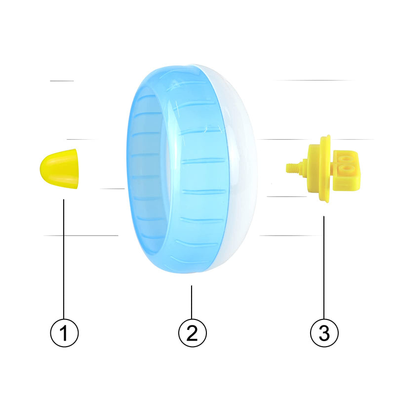 WishLotus Hamster Running Wheel, Silent Jogging Exercise Toy Hamster Cage Accessory for Drawf Hamster Golden Silk Shih Tzu Bear (Blue) blue - BeesActive Australia