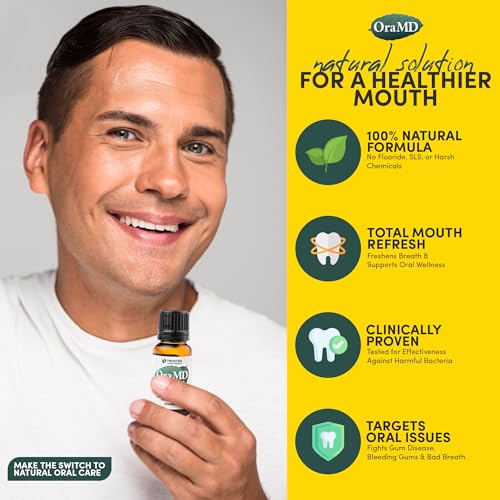OraMD Pure Unwaxed Dental Floss 6-Pack Plus Extra Strength Tooth Oil Natural Toothpaste Mouthwash Alternative Chemical Free