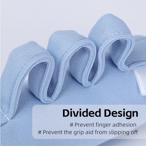 Finger Contracture Cushion for Stroke Patients - Soft Support to Prevent Finger Clenching Pressure Ulcers Promote Blood Circulation, Aid Rehabilitation for Arthritis and Hand Dysfunction (Blue) Blue