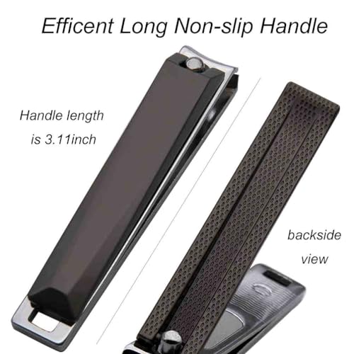 Liangery Nail Clippers Nail Cutter for Ingrown Toenail Removal Treatment Tools, Fingernail Nippers with Comfort Grip Handle Slanted Cuticle Trimmer for Men Women Seniors Adult Thick Nails (L)