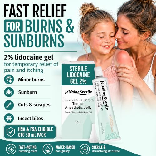 Lidocaine Gel 2% Numbing Gel 30ml for Pain, Burn Relief