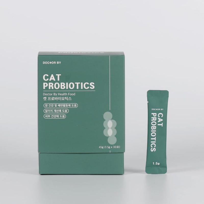 Doctor By Cat Probiotics - 100 Billion CFU High-Potency Formula, Daily Digestive & Immune Support Supplement for Cats, 30 Sachets (1.59 oz)