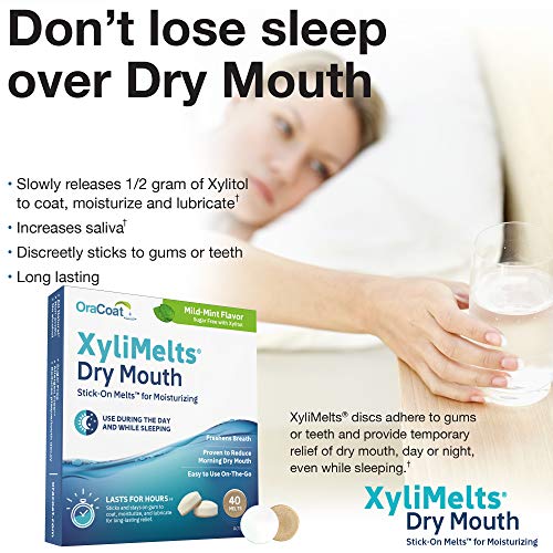 Oracoat XyliMelts Dry Mouth Relief Bundle Slightly Sweet 40 Count, Mild Mint 40 Count and Cinnamon 40 Count