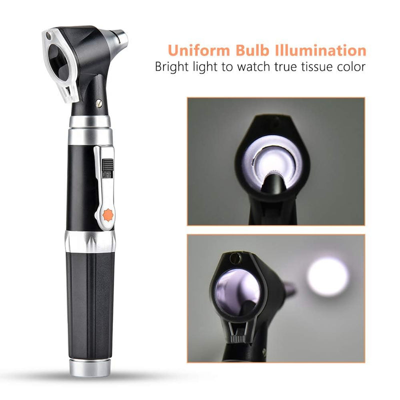 Jiusion 3X Otoscope with LED, Portable Handheld Ear Check Magnifier with 8 caps and 1 Storage case for Doctor Nurse Adult Kid Dog Cat Pet - BeesActive Australia