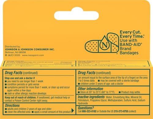 Neosporin + Pain Relief Dual Action Cream, .5 Oz 0.5 Ounce