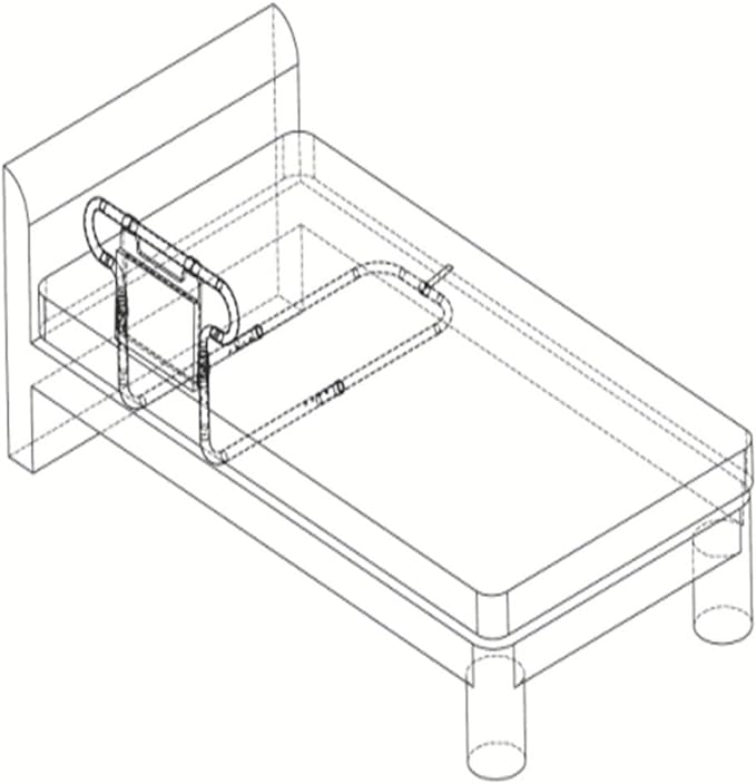 SUKONG Bed Handrail, Raised Handle, Adjustable Height Rail, Bed Arm, Storage Bag Included, Mother's Day - BeesActive Australia