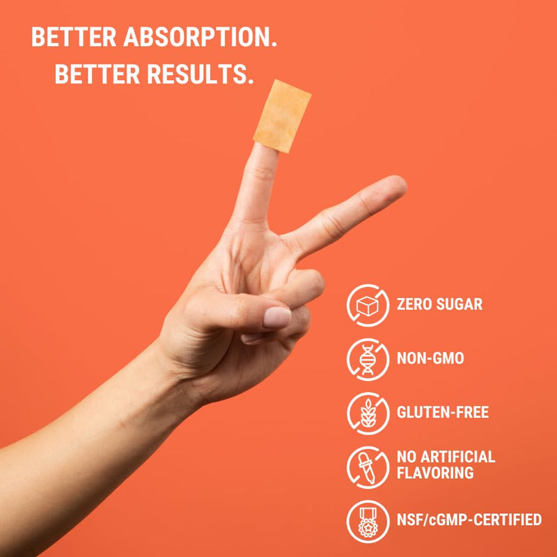 Dissolving Immune Support Supplement Strips: Stay Protected with Zinc, Vitamin C, Vitamin B6 & Vitamin B12, Vegan, Sugar Free, Antioxidant Supplement