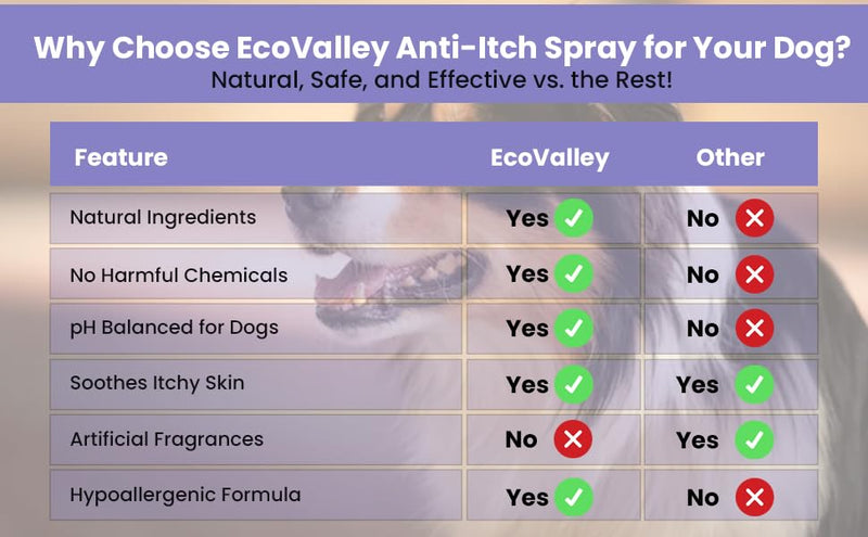 EcoValley Anti-Itch Wound Spray for Dogs – Soothing Relief for Irritated Skin & Fast Healing, Promotes a Healthy Coat, 500ml 500ml (Pack of 1)