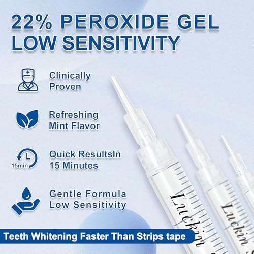 Teeth Whitening Gel Kit: 22% Teeth Whitening Gel Refills and Dental Gingival Barrier Protection Gel- No Sensitivity Teeth Whitening and Protection for a Brighter Whiter Smile
