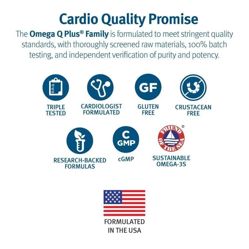 Dr. Sinatra Omega Q Plus MAX with Omega 3, CoQ10, Resveratrol & Turmeric | 60ct | Advanced Heart Health and Healthy Aging Support 60 Count (Pack of 1)