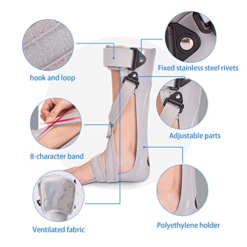 Medical Afo Foot Drop Brace Splint Ankle Foot Orthosis AFO Walking with Shoes or Sleeping for Men Women Stroke Hemiplegia Foot Drop Postural Correction Brace （Medium-Left） Medium-Left