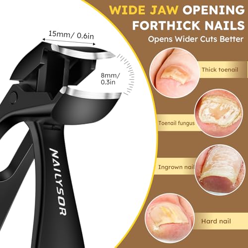 Nail Clippers for Seniors, Long Handled Toenail Clippers for Thick Toenails