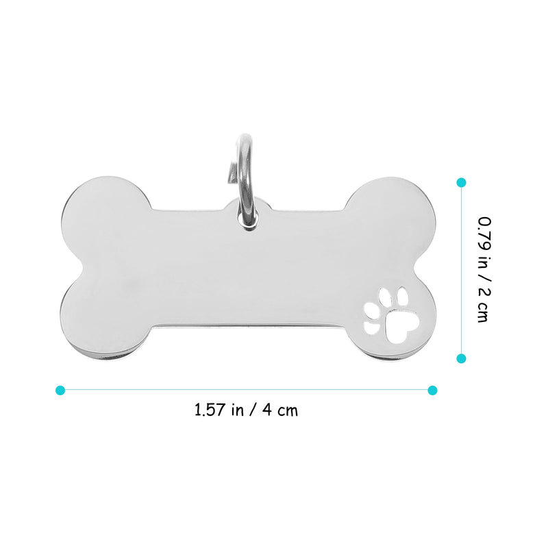 POPETPOP Blank dog tag: pack of 8 dog tag blanks, stainless steel address tag, dog, personalized identification tag, cat tag - dog collar pendant for dogs, cats - BeesActive Australia