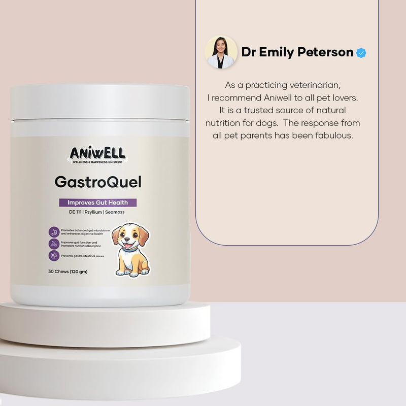 GastroQuel – Probiotics for Dogs | Digestive Support, Gut Health & Bowel Care | Dog Probiotic Chews | Dog Vitamins and Supplements - 30 Count 1