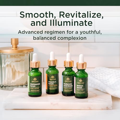 Tree of Life Face Serum Skin Care, Facial Serum for Women and Men, Set of 4 2. Complete Routine