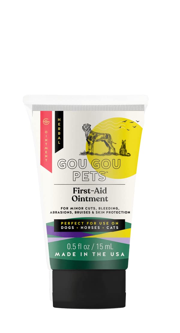 First Aid Ointment Holistic Natural Derived Herbal for Dogs, Cats, Horses for Wounds: Minor Cuts, Bleeding, Abrasions, Slow-Healing Wounds, Open and Puncture Wounds – Made in USA – 1 oz - BeesActive Australia