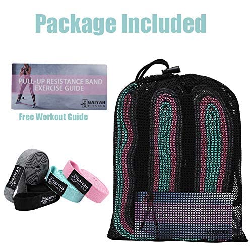 Long Resistance Bands for Working Out Women, Fabric Resistance Band, Stretch Bands for Exercise Bands Resistance Bands Set for Physical Therapy, Elastic Bands for Exercise, Ligas para Hacer Ejercicio Pink/Mint/Gray/Black - BeesActive Australia