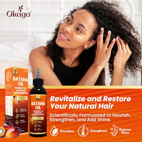 Batana Oil for Hair Growth, 100% Pure Unrefined Honduran, Rosemary, 5 oz 5 Count (Pack of 1)