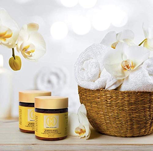 OMM Collection Natural Whipped Body Butter Soufflé For Dry & damaged Skin - Whipped Shea Butter with Vitamin E & A, coconut oil, Mango Butter & Cacao Butter - Hydrating & Moisturizing Shea - Vegan Cacao Fonce