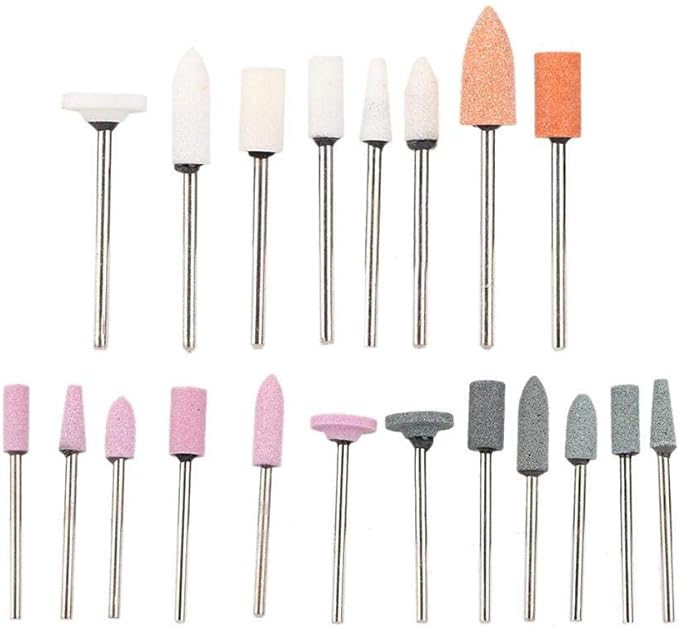 Nail Bit, Nail Machine Bits, Zirconia Bits, Nail Drill Bit Set, 100 Pieces Nail Bit Fine Grit, Electric Nail File Drill Machine for Manicure Pedicure Nail Polishing Accessories Home Salon Use - BeesActive Australia