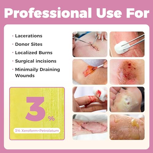 JUSORE Xeroform Petrolatum Dressing - FSA-HSA, 5"x9" Medical Non Stick 5"x9" (Pack of 7)