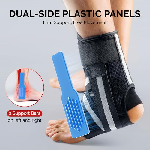 FEATOL Carpal Tunnel Wrist Brace With Thumb Support Right Hand Small/Medium+ Ankle Brace for Sprained Ankle Small