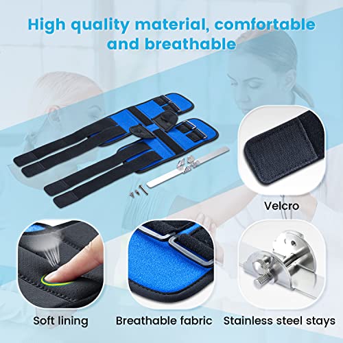Elbow Splint Brace for Cubital Tunnel Syndrome and Ulnar Nerve Entrapment,New Upgraded with 4 Angles Adjustable,Fixed Elbow,Prevent Excessive Bending,for Men,Women,fits Left and Right Arm - S