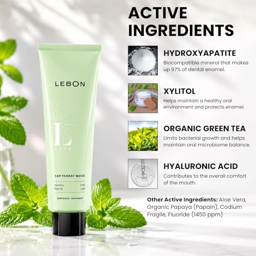 Lebon Le White (Sweet Mint + Green Tea) Organic Toothpaste 75 ml