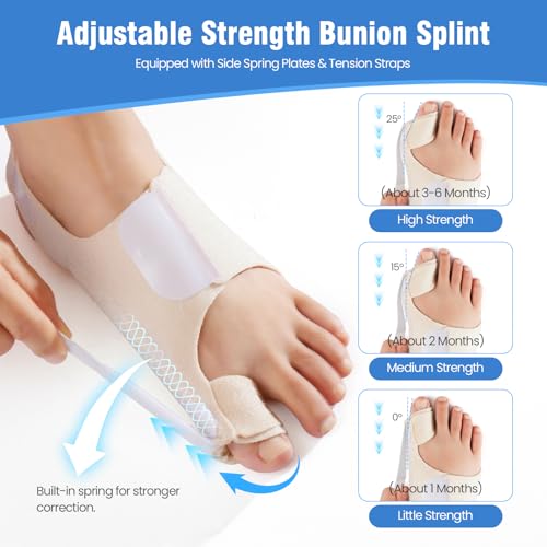 Bunion Corrector for Women Big Toe & Men – Adjustable Bunion Splint with Gel Pad for Bunion Relief – One Size Fits Most, 1 Pair