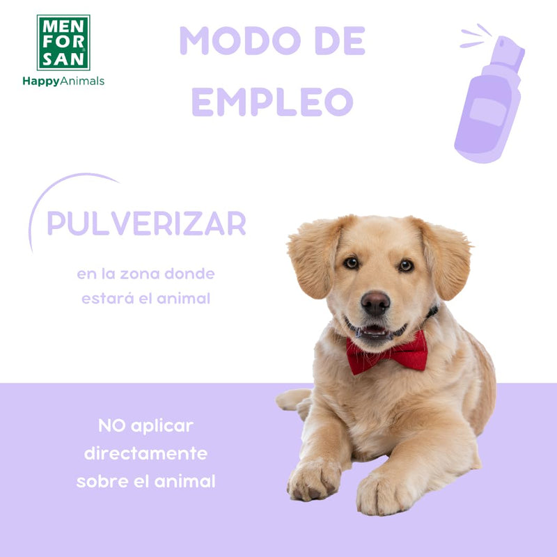MENFORSAN Calming Spray for Dogs | With Natural Valerian | Calm and Reduce Stress | Immediate Effect | 60ml