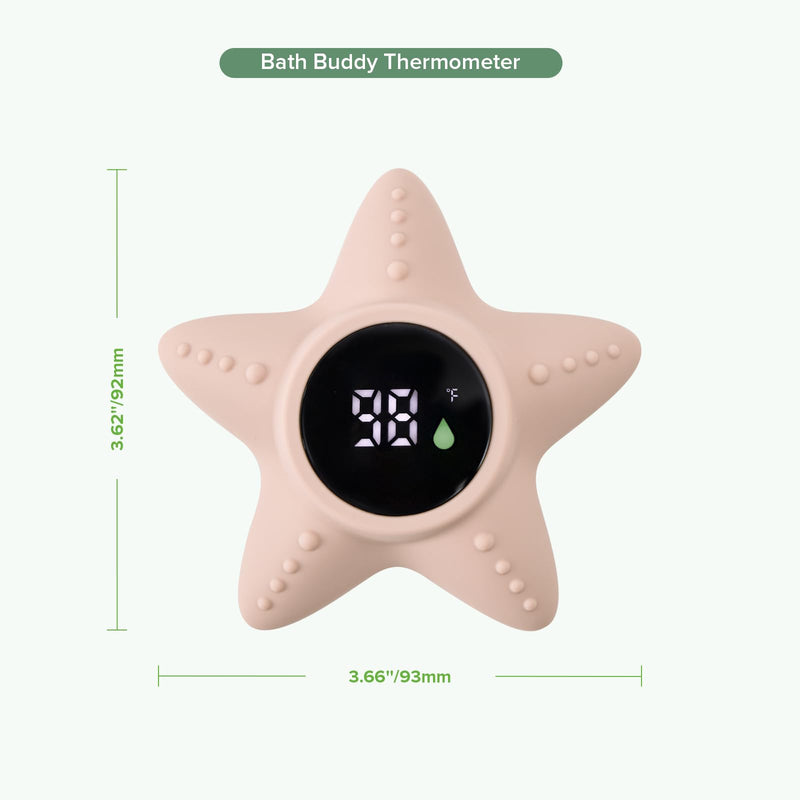 Haakaa Silicone Baby Bath Thermometer – Water Temperature Thermometer for Baby Safety, Floating Infant Bath tub Temp Thermometer for Newborns & Toddlers - Starfish