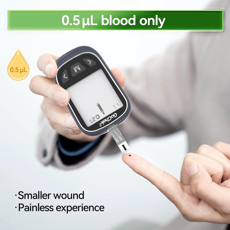 MicroTech Glucometer Kit 10 Strips & Lancets, No Coding, 500 Storage, Wider HCT for Family Standard 10Kit