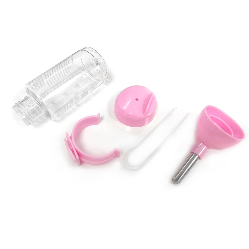 3 in 1 Pet Automatic Water Dispenser PP Water Bottle No Drip Small Pet Water Bottle for Dwarf Hamster Mouse Rat Hedgehog (Pink) Pink - BeesActive Australia