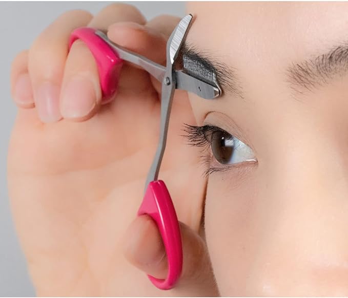 Greenbell Stainless Steel Eyebrow Scissors with Brow Scissors Pink MI-248 Silver 1pc (x1) -  Australia