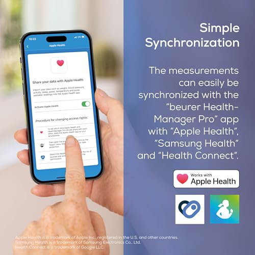 Beurer BM27 Upper Arm Blood Pressure Monitor for Home Use with Adjustable Cuff, 120 Memory Sets, Irregular Heart Rate Detection, Risk Indicator, Data Transfer to Apple Health and co. White