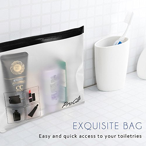 ProCase TSA Approved Fly Travel Toiletry Bag Makeup Pouch Bundle with Toothbrush Travel Case for Oral-B Pro 1000 1500 3000 5000 7000