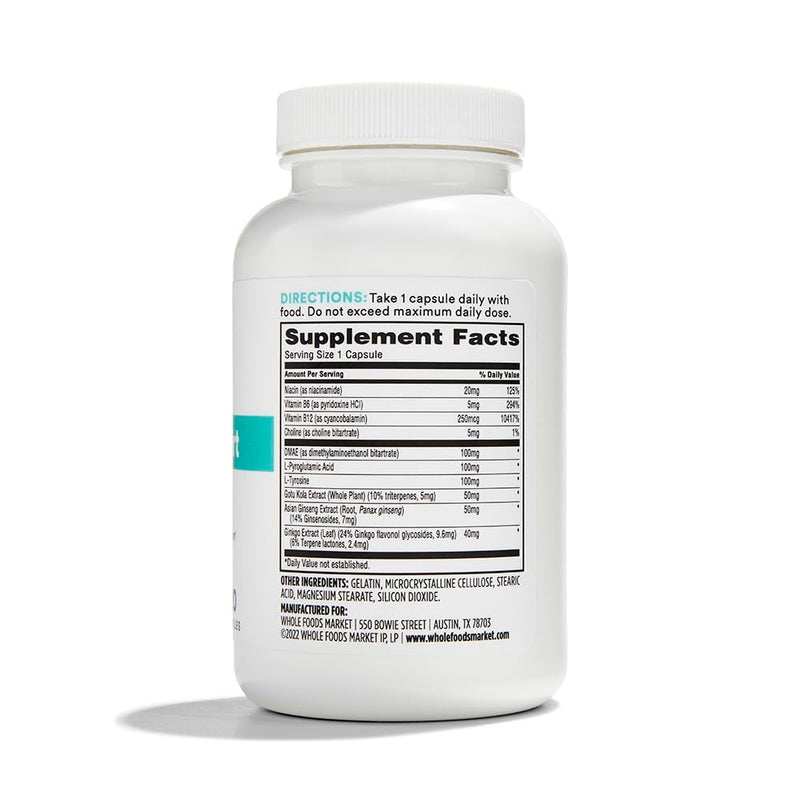 365 by Whole Foods Market, Think Smart with Ginkgo Biloba, 120 Capsules (Pack of 2) 120 Count (Pack of 2)