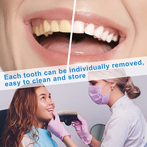 EZGO Professional 3D R-20 Dental Teeth Whitening Shade Guide for Dentist Tracking Teeth Whitening Course, 20 Colors Tooth Shade Guide